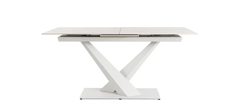 Tavolo "Johannes" allungabile in acciaio per sala da pranzo, da 160/200x 90 cm