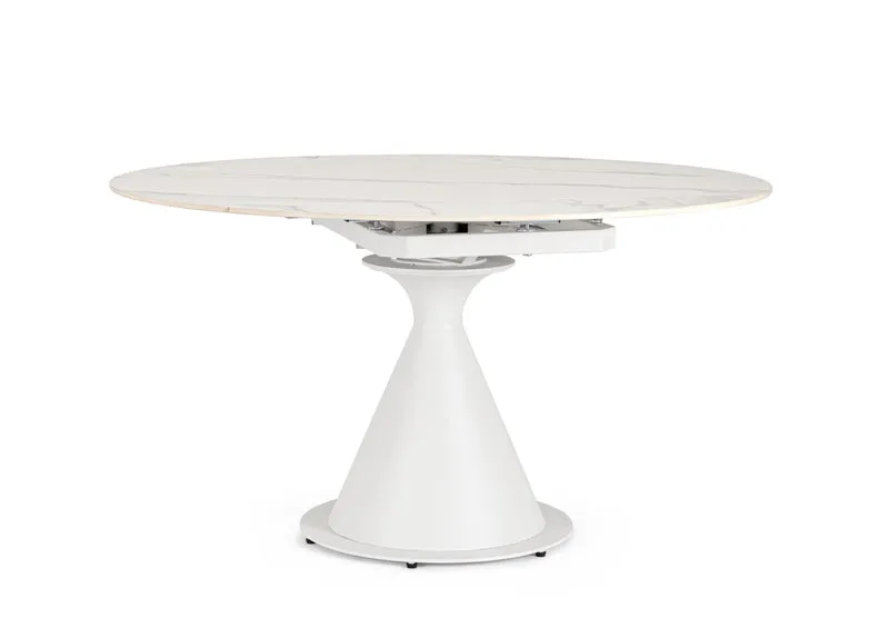 Tavolo "Jonni" in acciaio verniciato per sala da pranzo, da Ø 85 - 135 cm