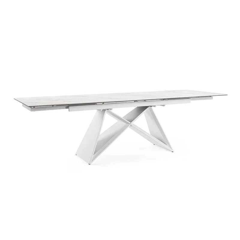 Tavolo "Aliisa" allungabile in acciaio per sala da pranzo, da 180 /260 x 90 cm