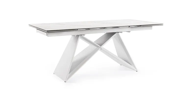 Tavolo "Aliisa" allungabile in acciaio per sala da pranzo, da 180 /260 x 90 cm