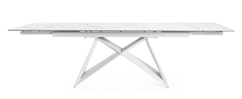 Tavolo "Aliisa" allungabile in acciaio per sala da pranzo, da 180 /260 x 90 cm