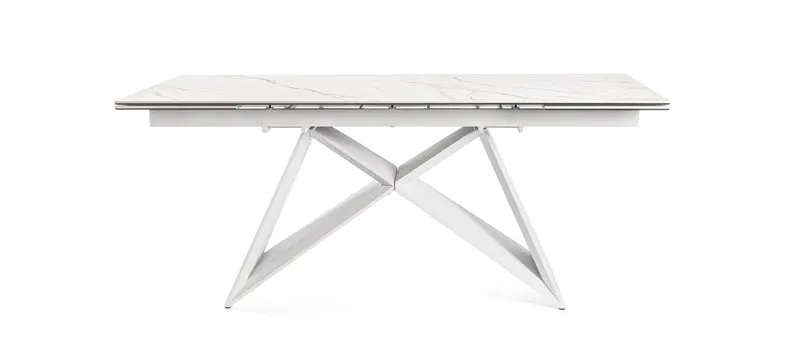 Tavolo "Aliisa" allungabile in acciaio per sala da pranzo, da 180 /260 x 90 cm