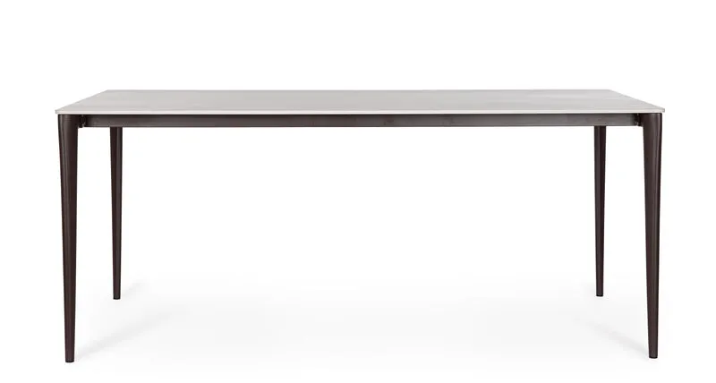Tavolo "Reija" in acciaio per sala da pranzo, da 180 x 90 cm