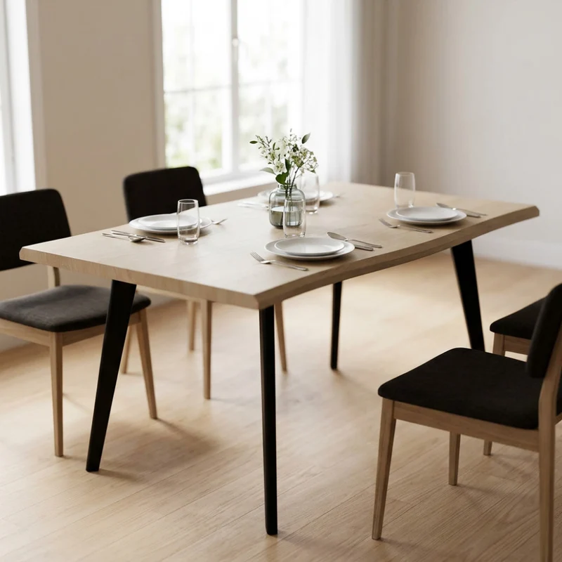 Tavolo da Pranzo Dalbert Effetto Legno