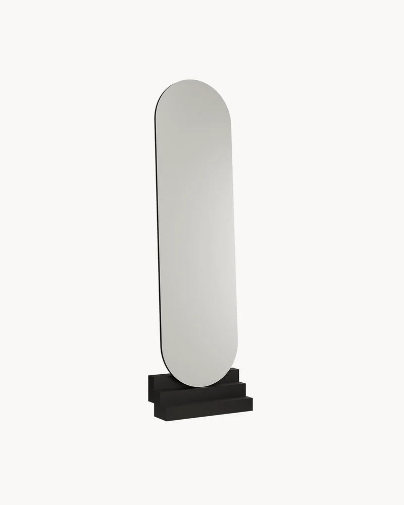 Specchio alto da parete con base Nonchalant