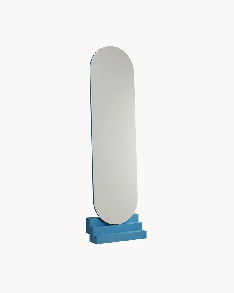 Specchio alto da parete con base Nonchalant