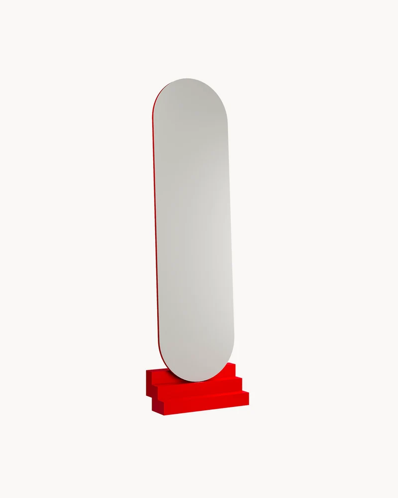 Specchio alto da parete con base Nonchalant