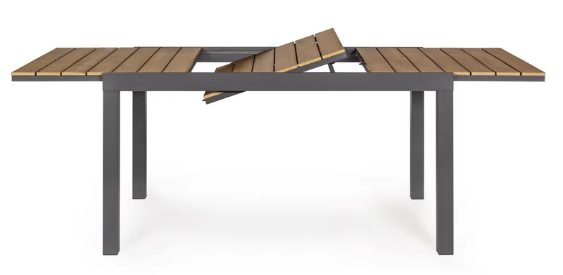 Tavolo allungabile "Elias" in alluminio e polywood da esterno per giardino 140-200 cm