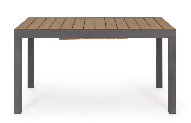 Tavolo allungabile "Elias" in alluminio e polywood da esterno per giardino 140-200 cm