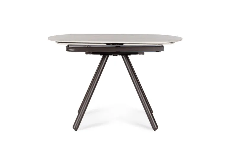 Tavolo "Raita" allungabile in acciaio per sala da pranzo, da 119/178x 89 cm