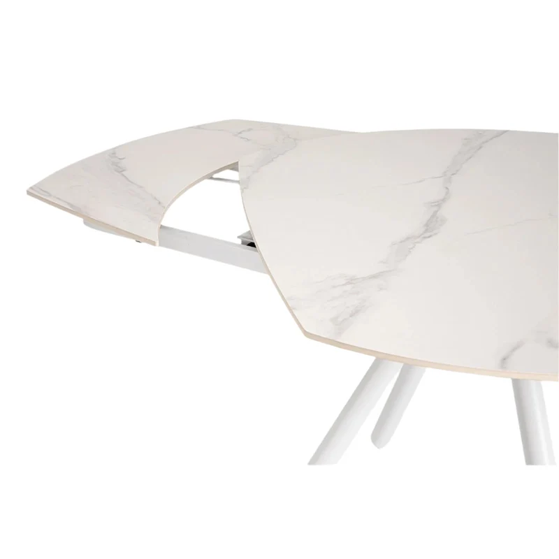 Tavolo "Raita" allungabile in acciaio per sala da pranzo, da 119/178x 89 cm