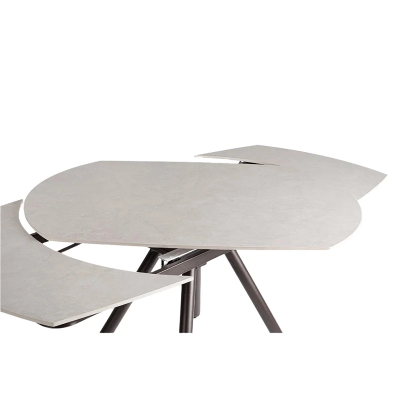 Tavolo "Raita" allungabile in acciaio per sala da pranzo, da 119/178x 89 cm