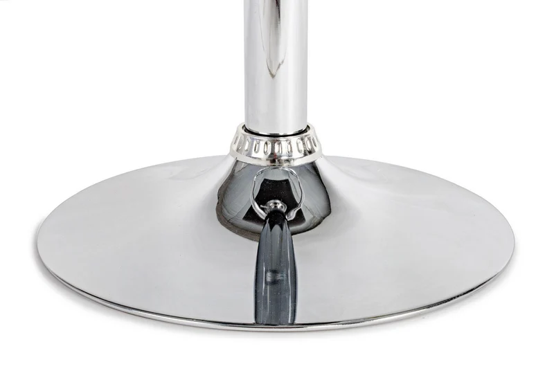 Sgabello "Memphis" da bar struttura in acciaio seduta con imbottitura rivestimento in semi pelle per interni
