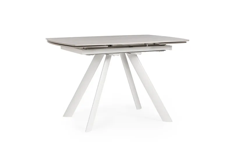 Tavolo "Raili" allungabile in acciaio per sala da pranzo, da 120/180 x 85 cm