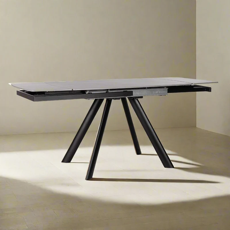 Tavolo "Raili" allungabile in acciaio per sala da pranzo, da 120/180 x 85 cm