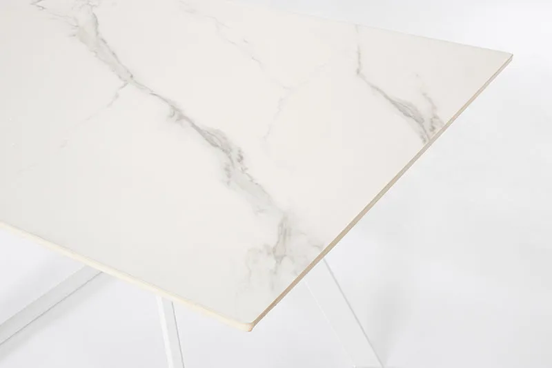 Tavolo "Reeta" allungabile in acciaio per sala da pranzo, da 120/180 x 90 cm