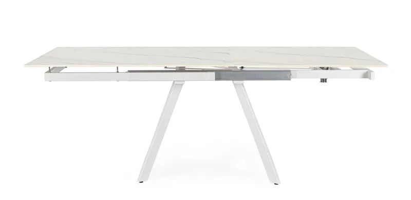 Tavolo "Reeta" allungabile in acciaio per sala da pranzo, da 120/180 x 90 cm