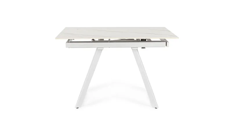 Tavolo "Reeta" allungabile in acciaio per sala da pranzo, da 120/180 x 90 cm