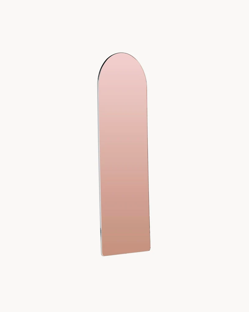 Specchio da parete grande con vetro rosa Sarasota