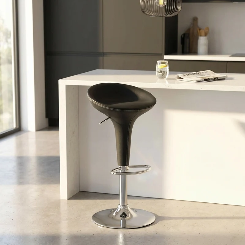 Sgabello Jago in Plastica Premium e Metallo Cromato