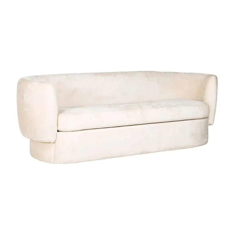 Richmond Interiors Couch Donatella white chenille fire retardant (FR-Bergen 900 white chenille)