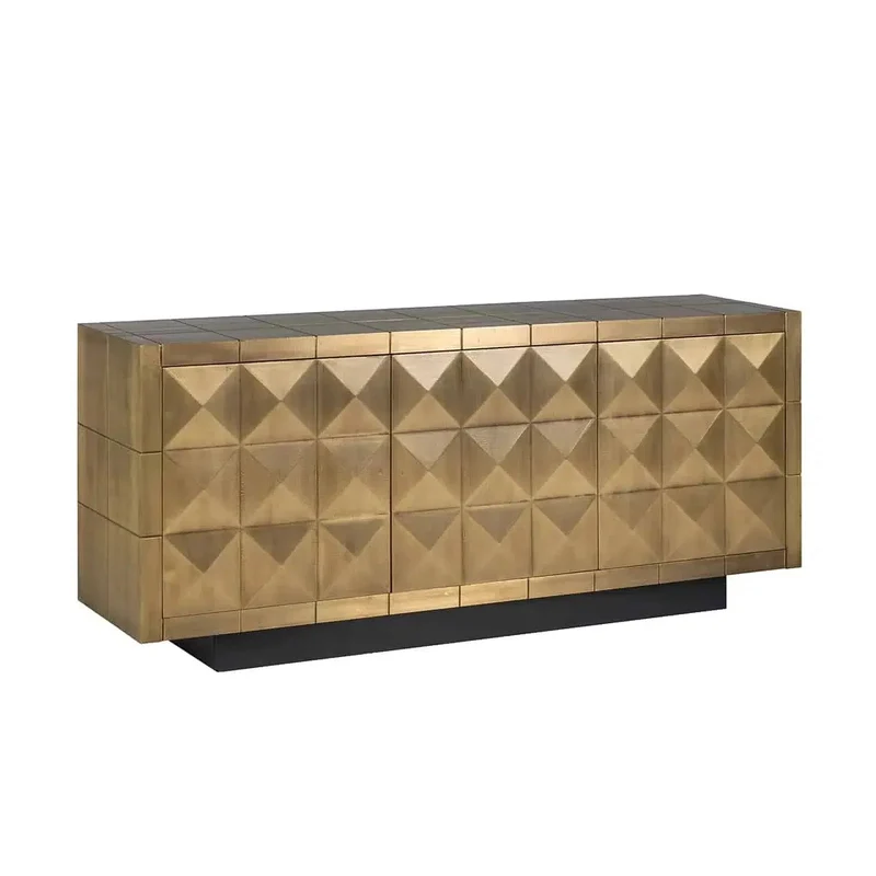 Richmond Interiors Sideboard Anrichte Collada 3-türig (Gold)