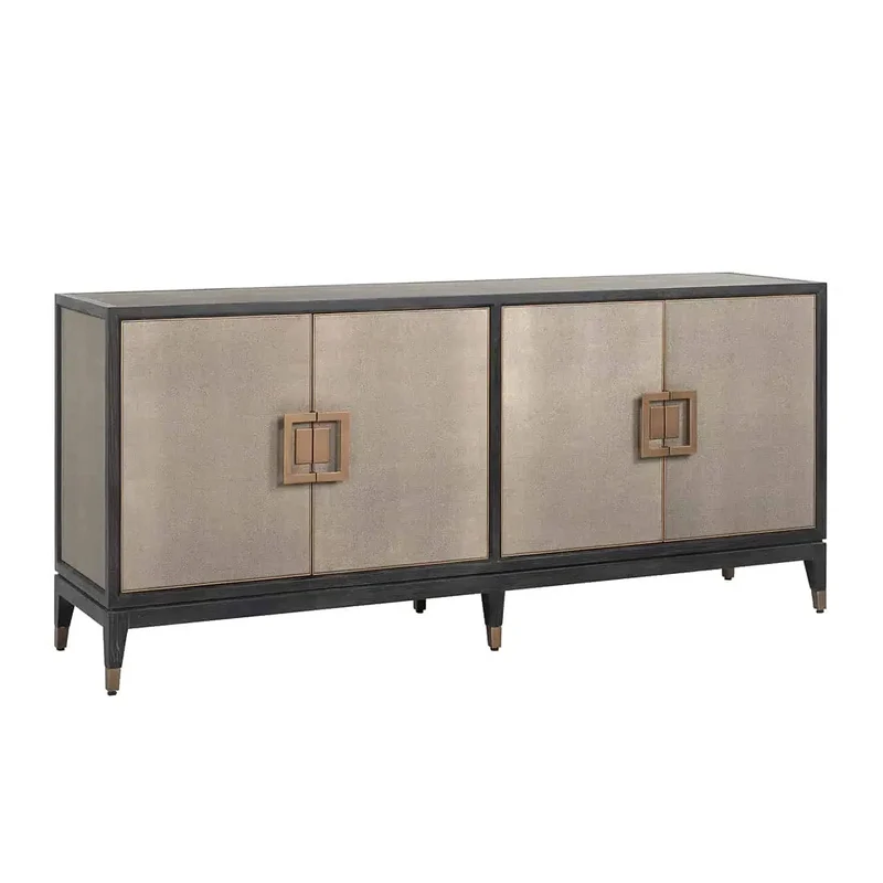 Richmond Interiors Sideboard Bloomville 4-türig (Gold)