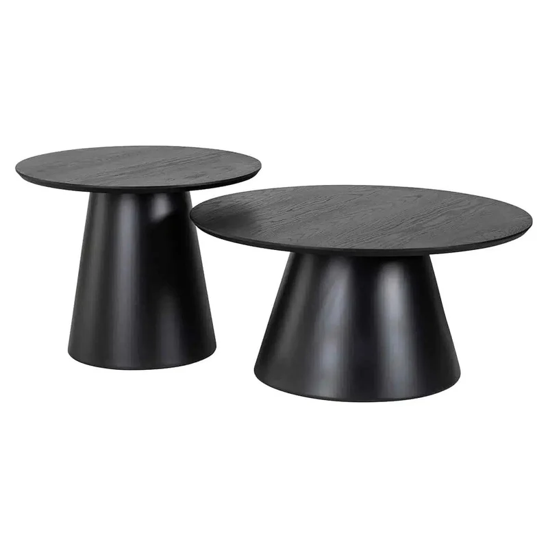 Richmond Interiors Couchtisch Jazz 2er-Set (Schwarz)