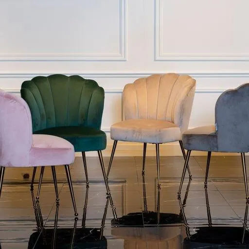 Richmond Interiors Stuhl Pippa Samt Esszimmerstuhl Velvet Beige Grün Braun Rosa