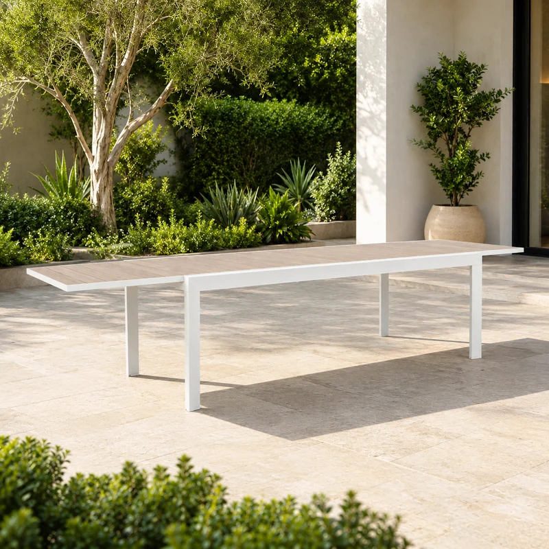 Tavolo da giardino in alluminio allungabile da 220 a 340 cm – Belmar vapor YK15