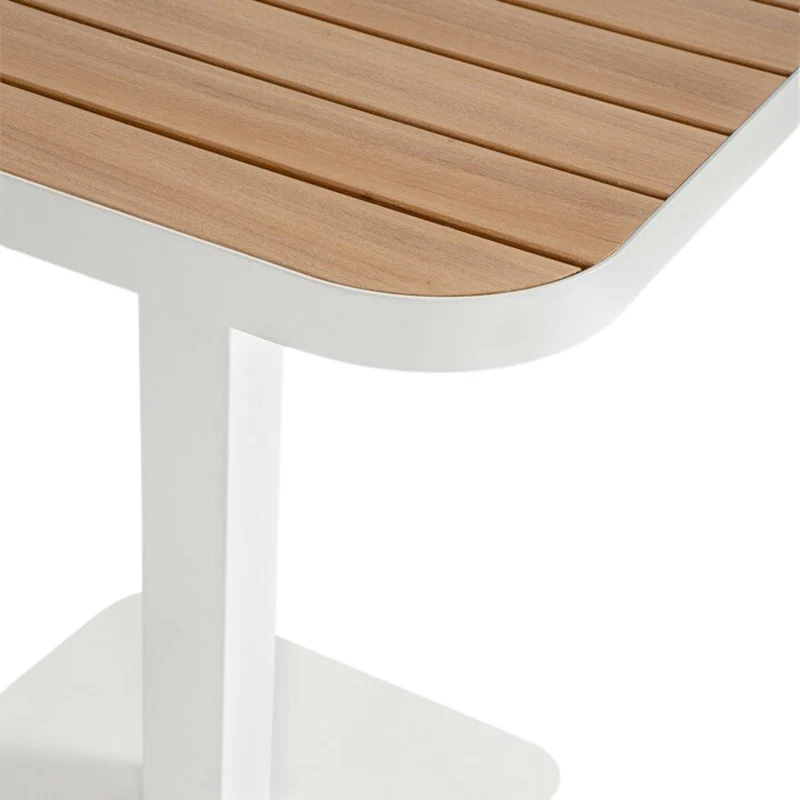 Tavolo da giardino in alluminio 75 x 75 cm – Belmar bianco YK11