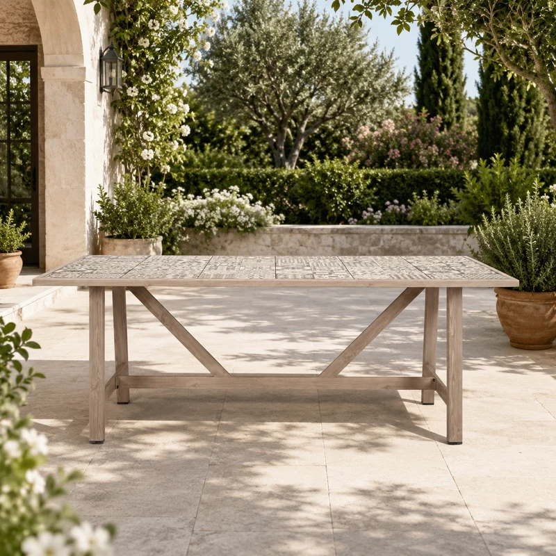 Tavolo da esterno in alluminio 206 cm x 106 cm - Kalimera desert