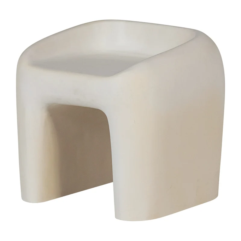 Sgabello da esterno bianco Aris 52x51 cm
