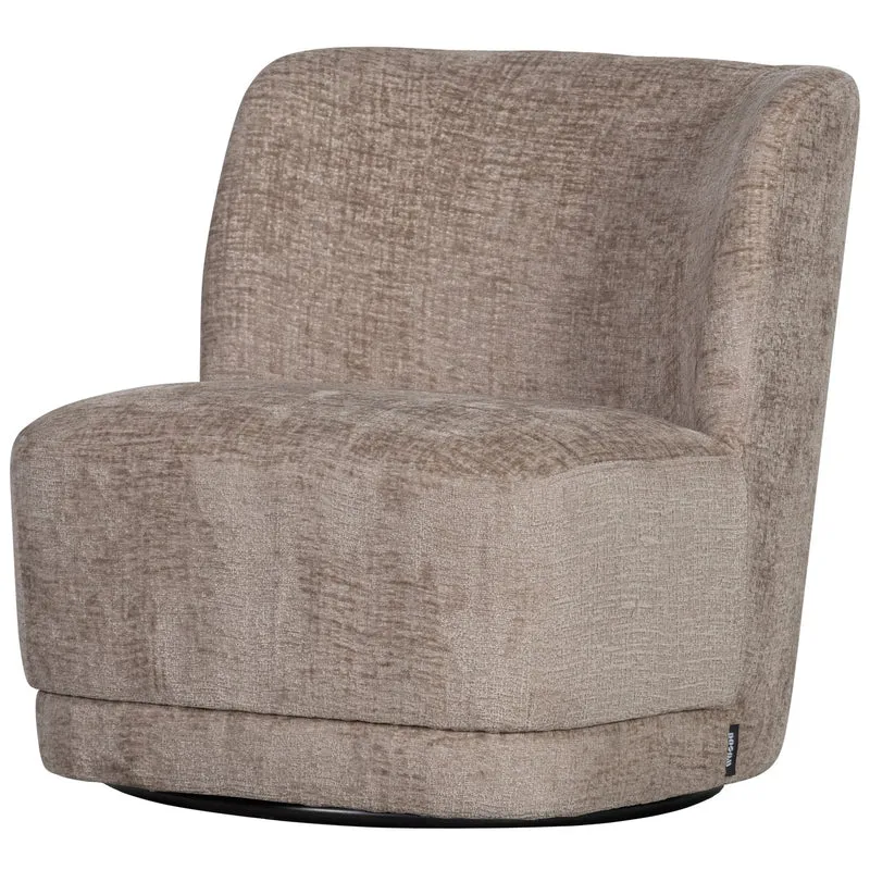 Poltrona girevole in velluto Milla 74x75 cm