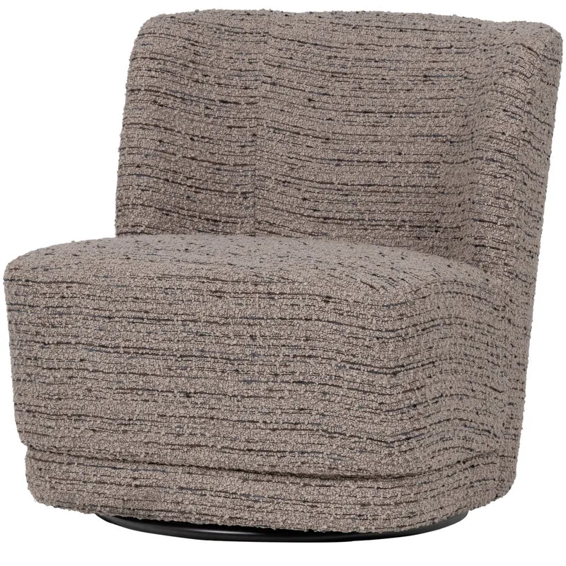 Poltrona girevole in tessuto Atty 74x75 cm