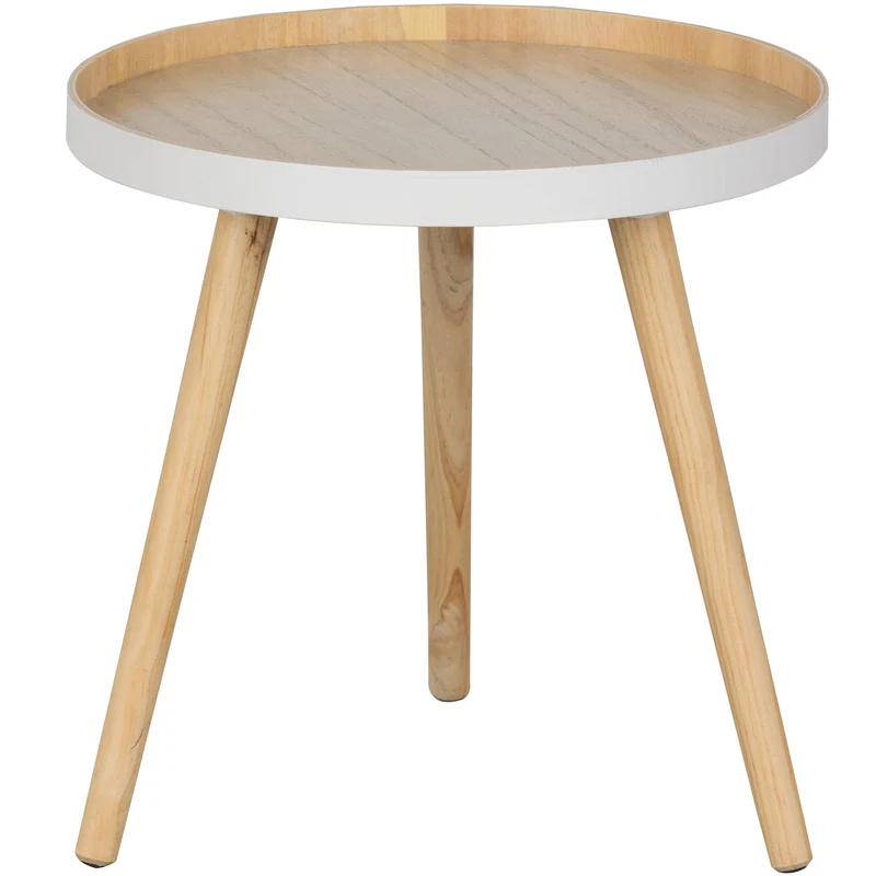 Set di 4 tavolini con gamba in legno di frassino Sasha 41x41 cm