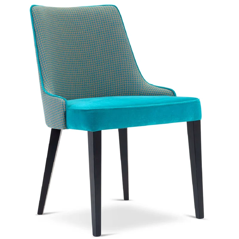 Pat Chair by Domingo Salotti | Turquoise & Grey Upholstery & Comfort