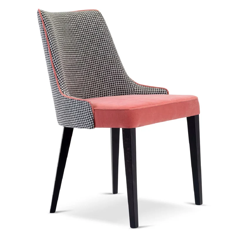 Pat Chair by Domingo Salotti | Pink & Grey Upholstery & Comfort