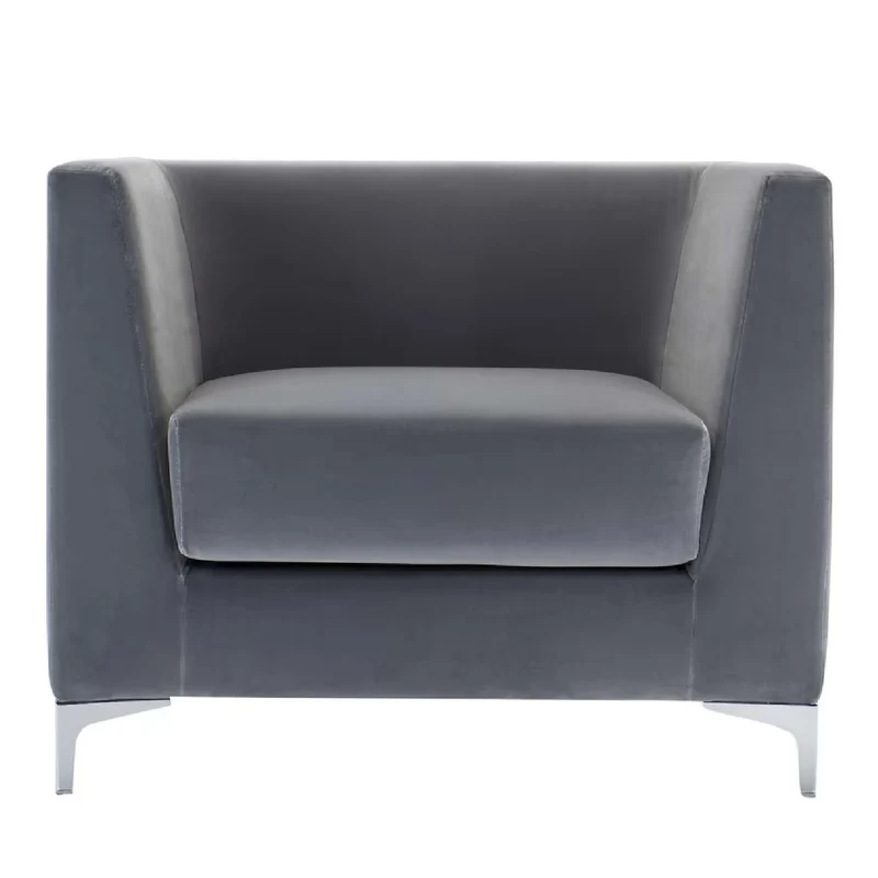 Lincoln Grey Armchair by Domingo Salotti