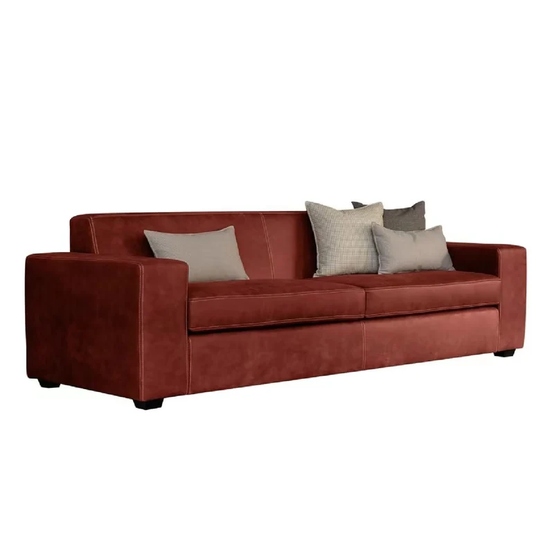 Kooi Brick Red Sofa by Domingo Salotti