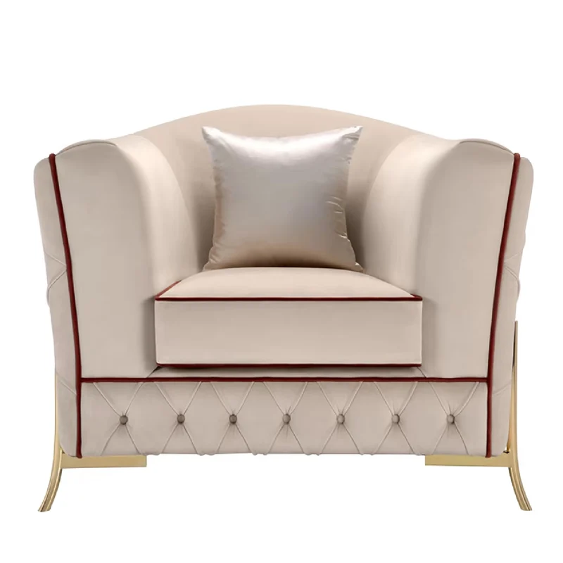 Nefele Luxury White Armchair by Domingo Salotti