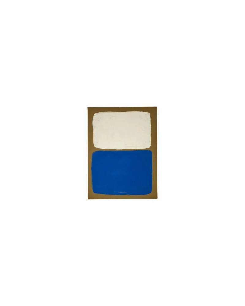 Wandobjekt, HDReca, Blau;Off-White;Senfgelb