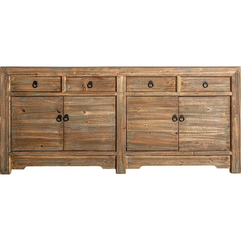 Credenza Coloniale in Legno di Pino Marrone Aldebran
