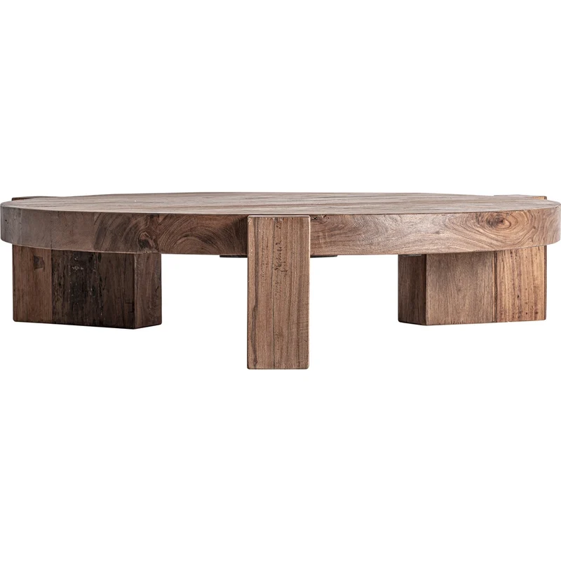 Tavolino rotondo etnico design lusso Obelisk