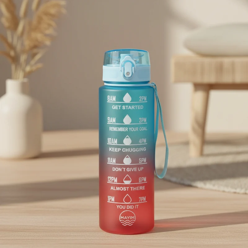 Bottiglia in plastica con beccuccio per bevande 1000 ml