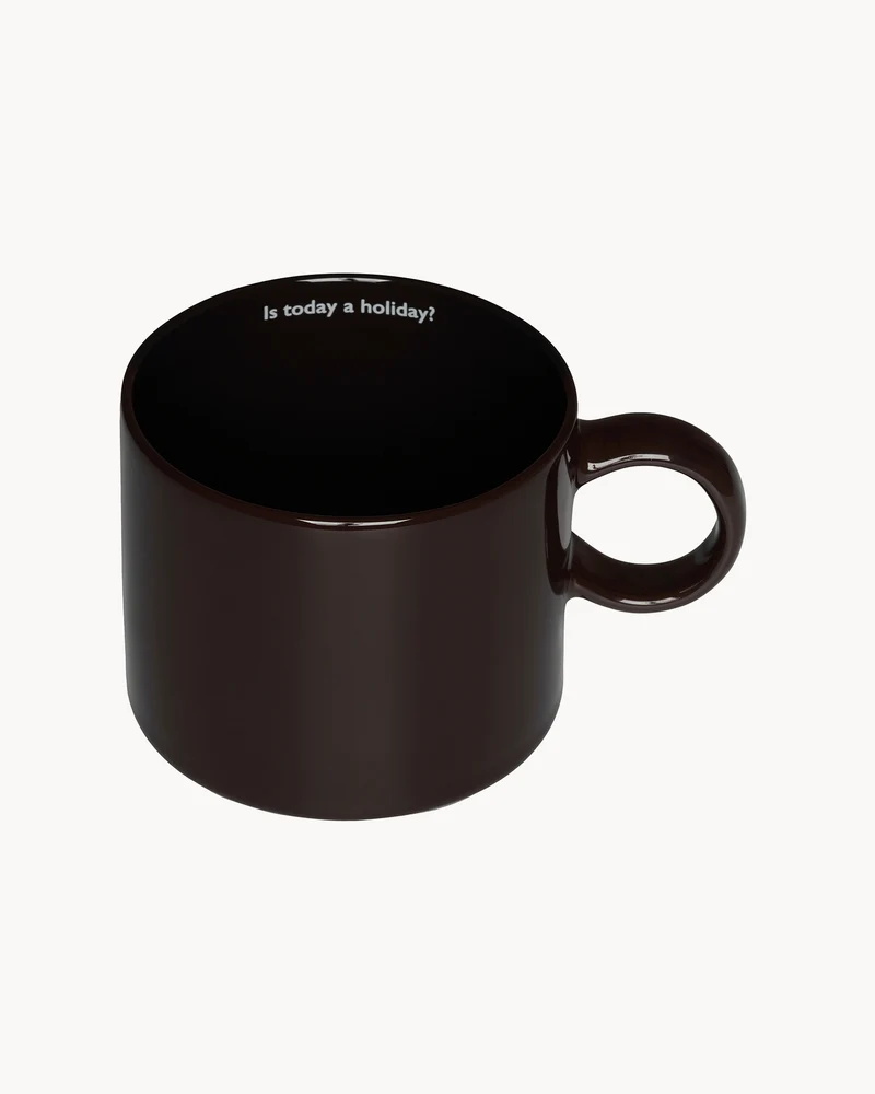 Tazza di design con scritta "Is today a holiday?" Nordic Jumbo