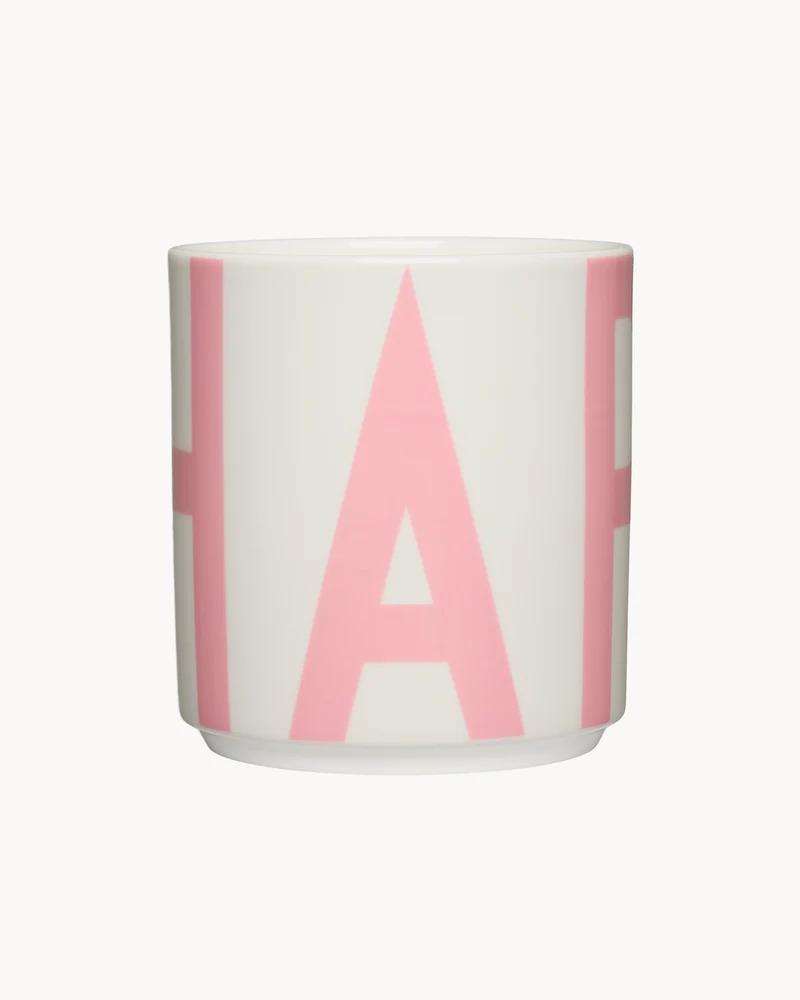 Tazza di design con scritta "Happy" XL Vintage ABC