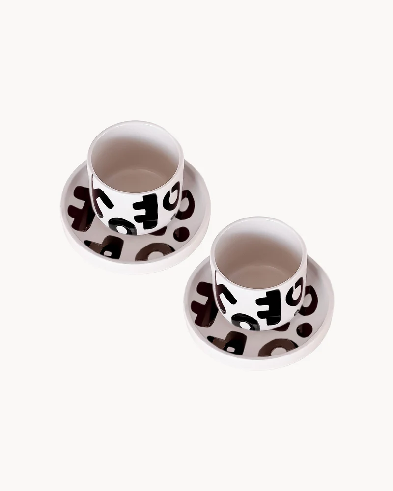 Set 2 tazzine da caffè in ceramica dipinta a mano Magazin Minori