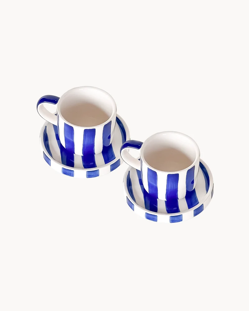 Set 2 tazzine da caffè in ceramica dipinta a mano Magazin Minori