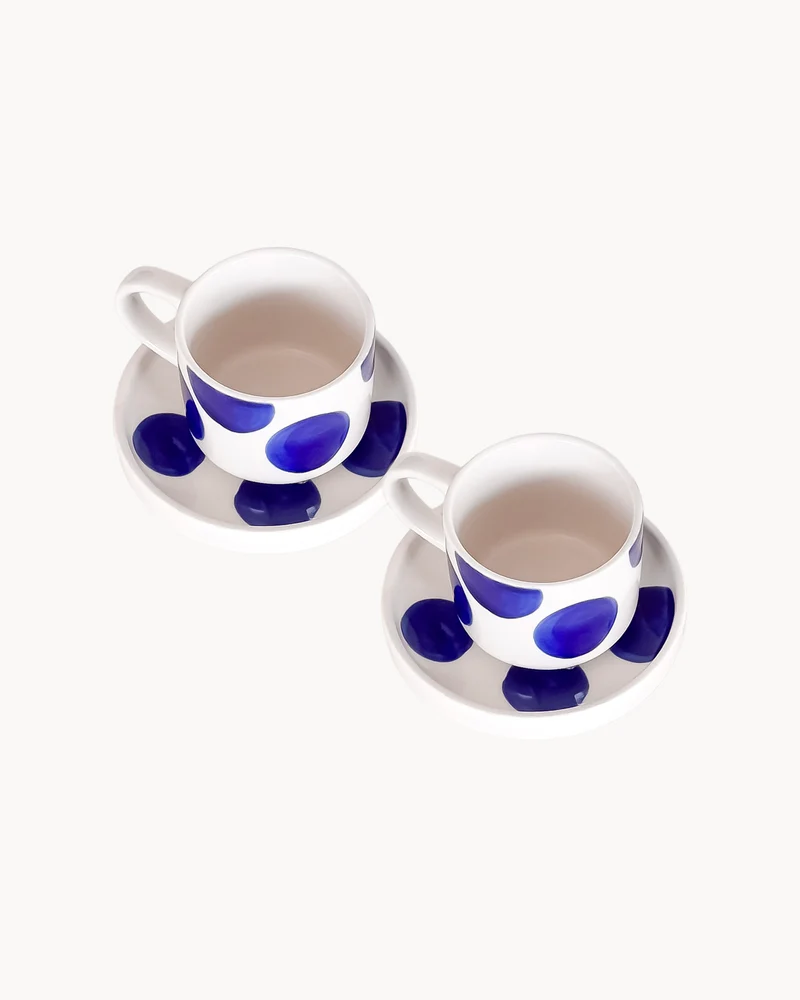 Set 2 tazzine da caffè in ceramica dipinta a mano Magazin Minori